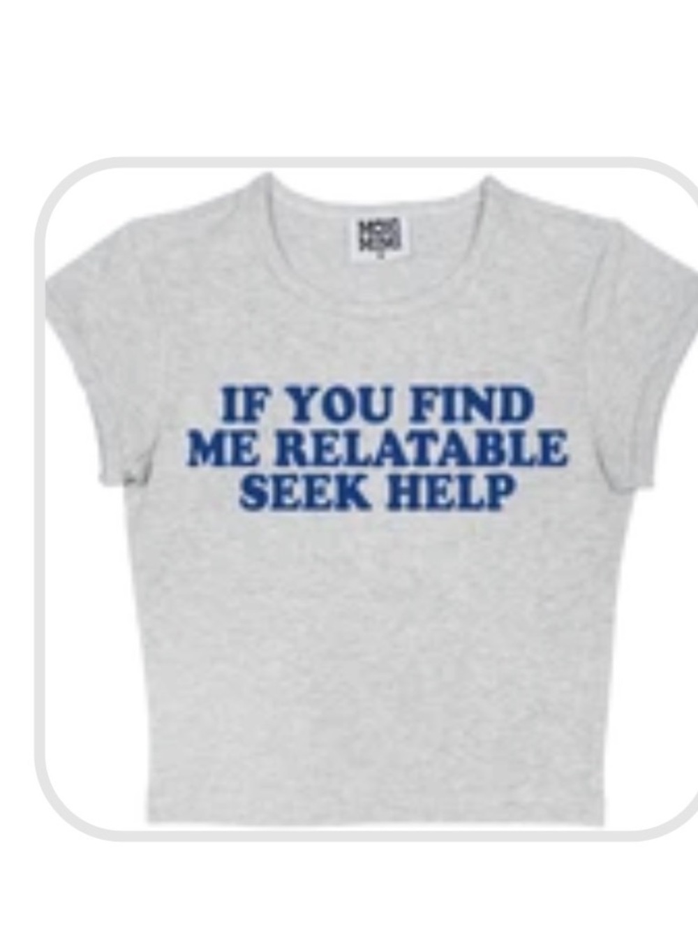 Graphic Tee with Blue Slogan